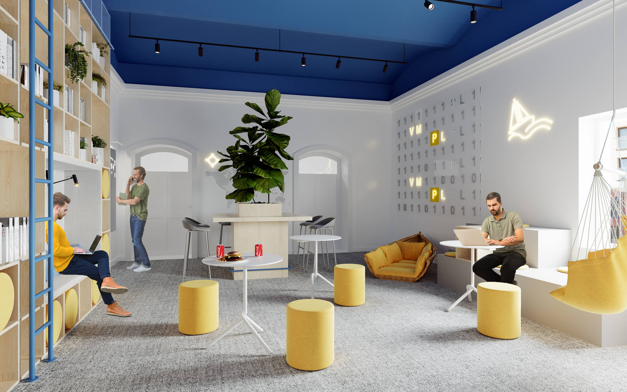 wnętrze biurowe, chill room